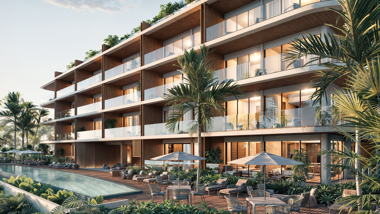 EXCLUSIVE 2-BEDROOM APARTMENT FOR SALE WITH LARGE TERRACE AND PANORAMIC VIEWS IN CAP CANA